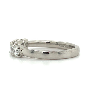 Platinum 0.76ct Laboratory Grown 5 Stone Diamond Eternity Ring