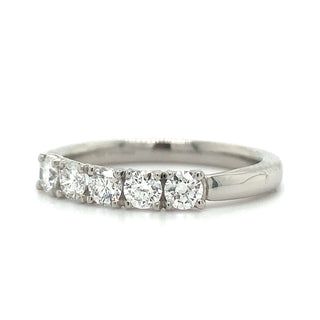 Platinum 0.55ct Laboratory Grown 5 Stone Diamond Eternity Ring