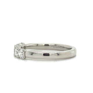 Platinum 0.55ct Laboratory Grown 5 Stone Diamond Eternity Ring
