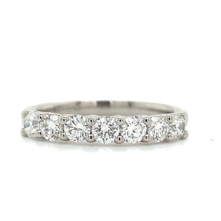 Platinum 0.75ct Lab Grown 7 Stone Diamond Eternity Ring