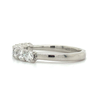 Platinum 0.75ct Laboratory Grown 7 Stone Diamond Eternity Ring