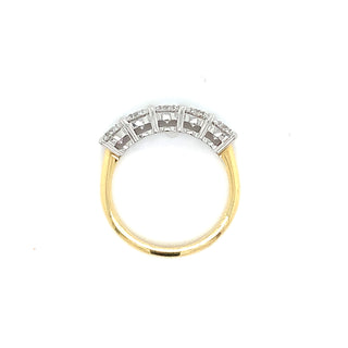 18ct Yellow Gold 1.65ct Lab Grown 5 Stone Diamond Eternity Ring