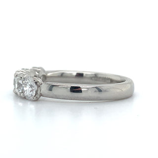 Platinum 1.07ct Laboratory Grown 5 Stone Diamond Eternity Ring