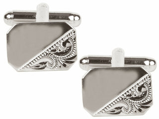 Rectangle Engraved Cufflinks 90-3010