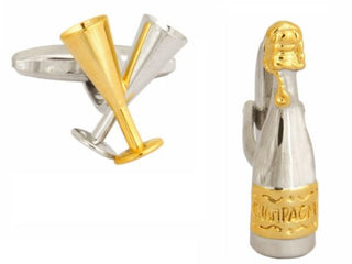 Champagne Bottle and Glass Cufflinks 90-1215