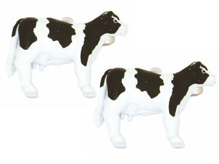 Black  and white cow cufflinks 90-1323