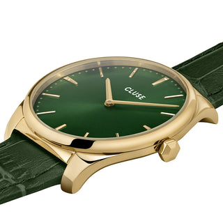 Cluse Féroce Green Croc Leather Strap Ladies Watch