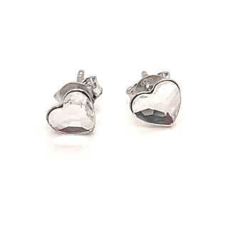 Swarovski Heart Silver Earrings