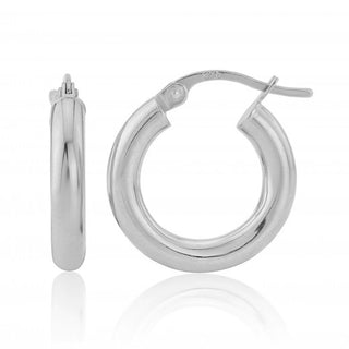 9ct White Gold Extra Small Hoop Earrings