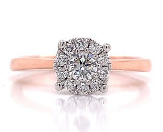 Marie - 9ct Rose Gold Starburst Earth Grown Diamond Engagement Ring