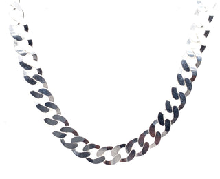 Sterling Silver Filed Curb 20" Gents Chain