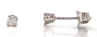 9ct White Gold 0.20ct Diamond Earrings Natural Earth Grown