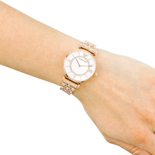 Armani Gianni T-Bar Rose Gold Plated Ladies Watch