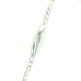 Sterling Silver Open Curb Link ID Bracelet