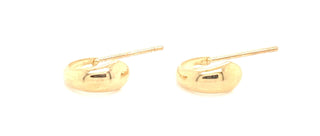 9ct Gold Small Hoop Stud Back Earrings