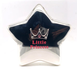 Silver Plated Star With Crown And Pink Logo Money Box