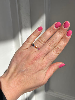 Multi-Colour Sapphire And Diamond Ring