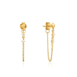 Ania Haie Spike It Up Gold Spike Chain Stud Earrings