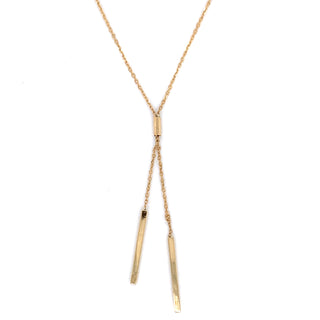 9ct Gold Double Bar Necklace GA3895