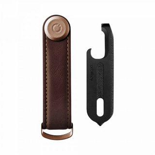 Orbitkey Espresso Brown With Brown Stitching Limited Edition With Black Stitching + Black Multi-Tool V2