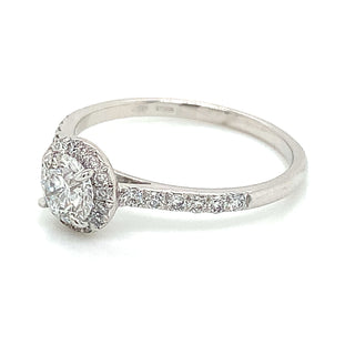 Kylie - 18ct White Gold .84ct Laboratory Grown Round Halo Diamond Ring