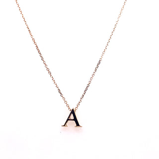 9ct Yellow Gold Petite Solid Initial Pendant