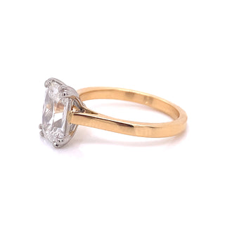 Paige - 18ct Yellow Gold Laboratory Grown 2.15ct Cushion Cut Ring