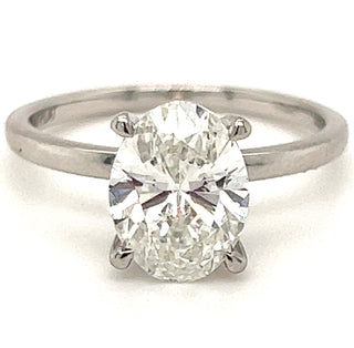 Giulia 2.08ct Oval Lab Created Solitaire With Hidden Halo