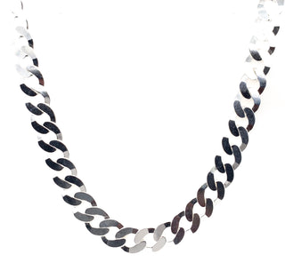 Sterling Silver Filed Curb 24" Gents Chain
