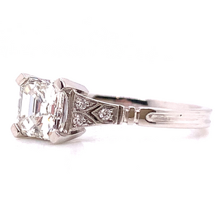 Paula - 18ct White Gold Asscher Cut Earth Grown Diamond Engagement Ring