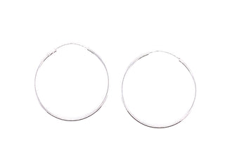 Sterling Silver Plain 26mm Sleeper Earrings