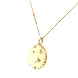 Diamond Star-sign 10kt Gold Pendant