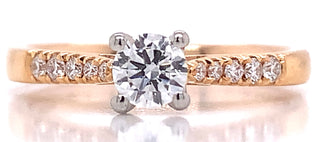 Lily - 18ct Rose Gold Round Brilliant Solitaire Diamond Engagement Ring