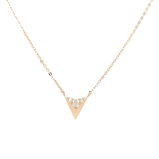 9ct Yellow Gold Sparkling Pointed Pendant