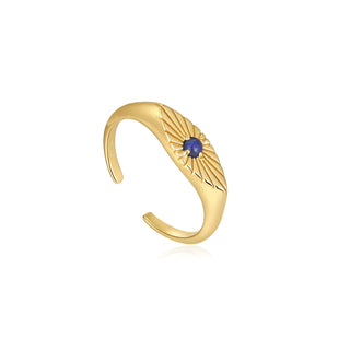 Ania Haie Gold Lapis Evil Eye Adjustable Ring