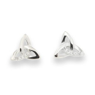 Sterling Silver Trinity Stud Earrings