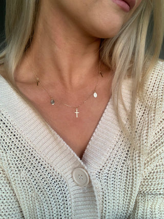 Miraculous and Cross Necklace