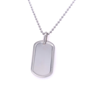 Sterling Silver Dog Tag & Chain