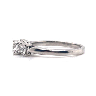Jocelyn - Platinum .81ct 3 Stone Diamond Ring