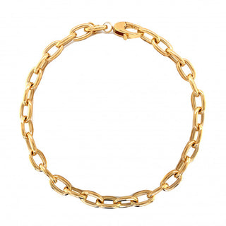 9ct Yellow Gold Hollow Oval Link Bracelet
