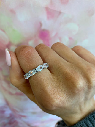 Sterling Silver Full Oval CZ Ring