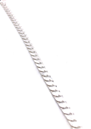 Sterling Silver Gents Flat Squared Curb 8” Bracelet