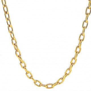 9ct Yellow Gold Hollow Oval Link Necklace