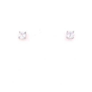 Sterling Silver 4claw Cz Earrings