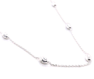 Sterling Silver Ball And Trace 18” Necklace