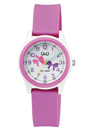 Q&Q Girls Pink and Purple Bow Watch