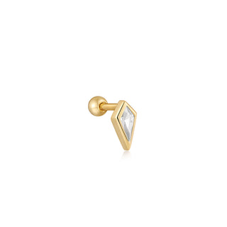Ania Haie Gold Sparkle Emblem Single Barbell Earring