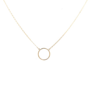 9ct Yellow Gold Open Circle Necklace