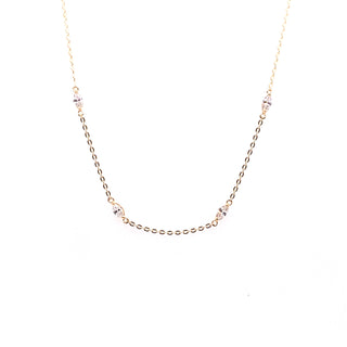 9ct Yellow Gold Marquise CZ Set Chain