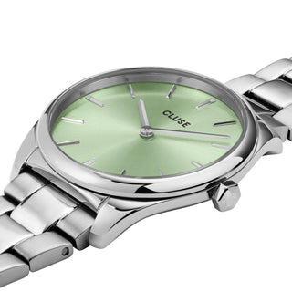 Cluse Féroce Petite Watch Steel Green, Silver Colour